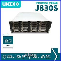 4U Promise VTrak 24 Bay J830S JBOD Storage Array with Caddy 2x Controller 2x PSU