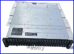 Dell Compellent SCv2020 24x 2.5 Storage Array 2x 10gb-Iscsi-2 2x PSUs Caddies