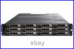 Dell PowerVault MD1400 Storage Array 12x 6TB 7.2K SAS 6G HDD 2x 12G-SAS-4 2x PSU