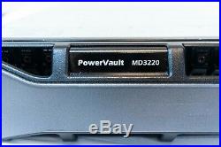 Dell PowerVault MD3220 Storage Array with 24X SFF Caddies, 2X 0N98MP + PSUs