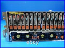 EMC VNX 5400 Storage Array VNXB54DP25 8x 200GB SSD 17x 600GB HDD 2x Controllers