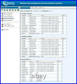 Enterprise iSCSI Overland S1000 SAS Disk Storage Array 10Gb Net, 12 2TB disks