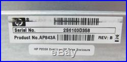 HP AP843A P2000 Dual I/O LFF Drive Enclosure Storage Array PWR Cable Rail Kit zy
