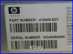 HP MSA60 12-Bay Modular Smart Array 2U 9x 1TB HDD 1x SAS I/O Module 418408-B21