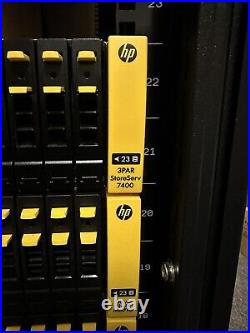 HPE 3PAR StoreServ 7400 2-Node 96 Drive 57.6TB SAN System 42U Rack PDU 5x M6710