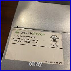 NIMBLE STORAGE ARRAY CS200 CS400 ES1, 2 PSU, NO HDD (POWER TESTED ONLY) With RAILS