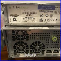 NIMBLE STORAGE ARRAY CS200 CS400 ES1, 2 PSU, NO HDD (POWER TESTED ONLY) With RAILS