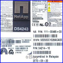 NetApp DS4243 NAJ-0801 Storage Shelf 430-00048+C0 2x IOM3 Controller 3x PS No HD