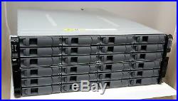 NetApp NAJ-0801 24-Bay 3.5 Storage Array 2x IOM3 CNTRL 2x PSU 24x HDD Cad wBack