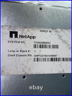 Netapp NAJ-1501 24 Bay Storage Array 2x IOM12 111-02850 2X 11400148 Power NO HDD