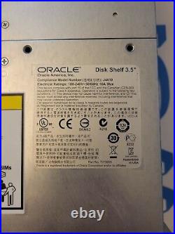 Oracle J4410 Sun Disk Drive 3.5 SAS 24 Bay Shelf Storage Array 2x PS & 2x SIM