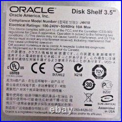 Oracle Sun Disk Drive Shelf Storage Array 3.5 J4410 SAS 24 Bay 24x 3TB 7.2k SAS
