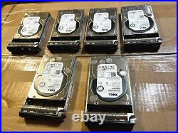 Qty. 6 Dell 4TB HDD 7.2K 6Gbs SAS 3.5 Hard Drive 0202V7 From Storage Array